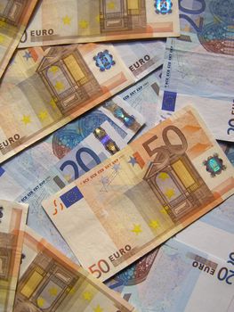 Euro bank notes money (European Union currency)