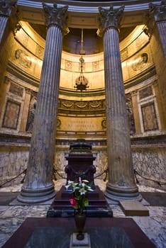 tombstone for king Umberto I in the Pantheon in Rome