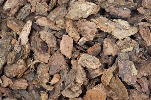 background of coarse western bark nuggets used for gardening and landscaping