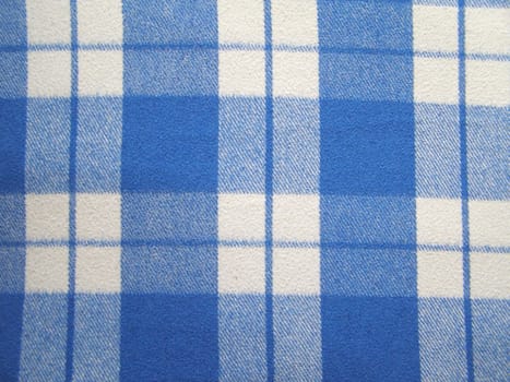 Blue and white checks fabric