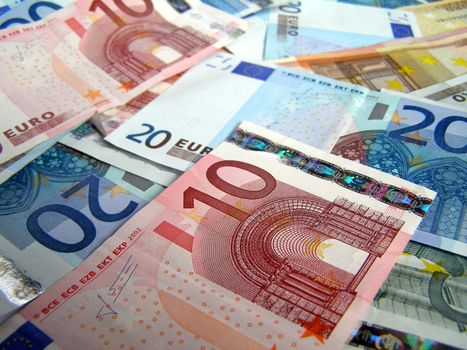 Euro banknotes money