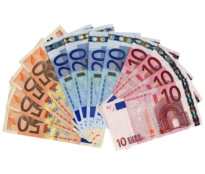 Euro banknotes money