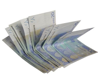 Euro banknotes money