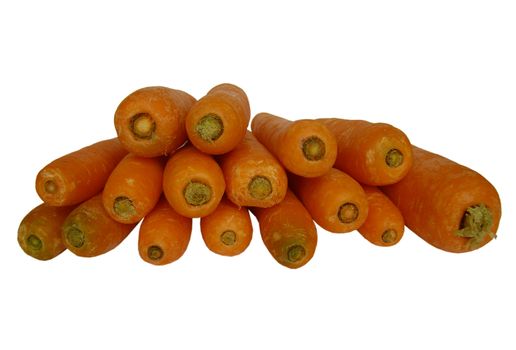 Carrots isolated over white background