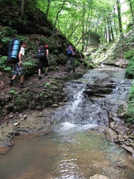 Falls, the river, stream, water, moisture