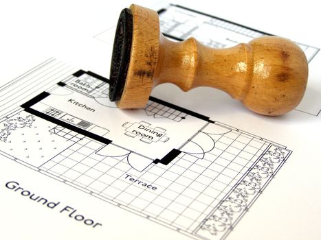 Technical architectural CAD drawing