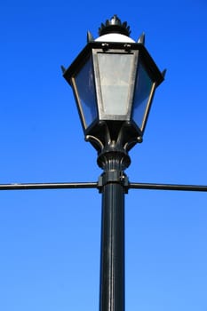 Close up of a light pole.
