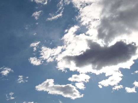 Blue sky with white clouds background