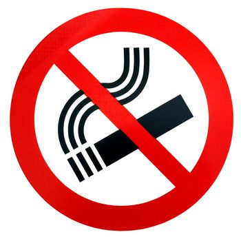 No smoking sign isolated over white background