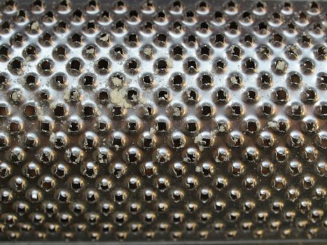 Detail of a steel grater kitchen tool