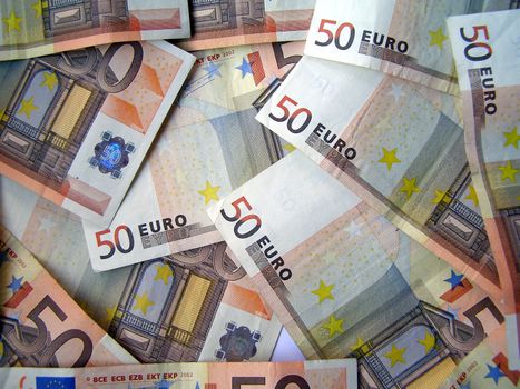 Euro bank notes money (European Union currency)