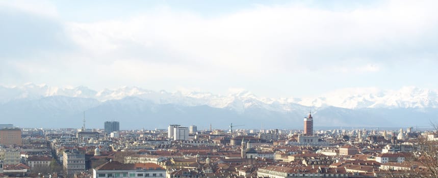 Turin panorama seen from the hill nearby