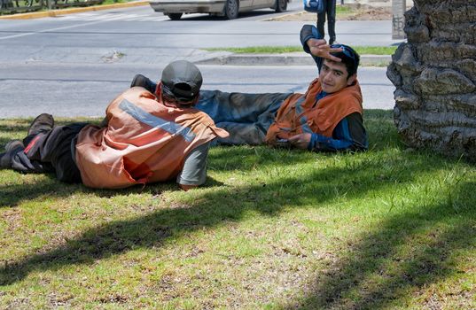 LA SERENA-DECEMBER 03: The average monthly wage in Chile is $340 for workers aged between 18 and 65. 