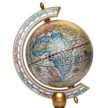 Globe model map of the world