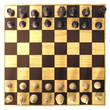 Chess game board with pieces