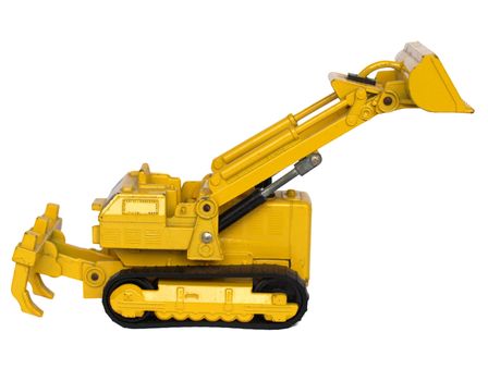 Heavy construction equipment earth mover with caterpillar track