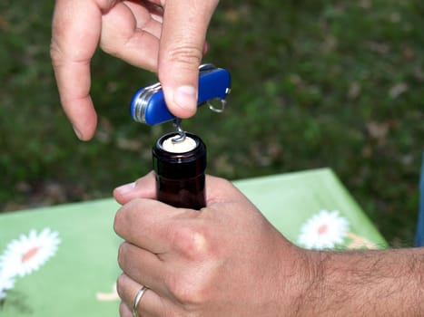 Wine bottle opening