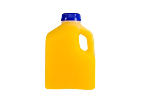 bottle of orange juice isolated over white with clipping path at this size