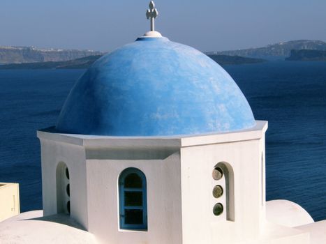 view of santorini's landmarks in Greece, Europe
