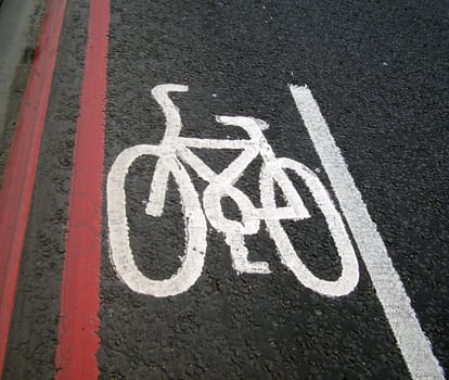 Bicycle lane traffic sign