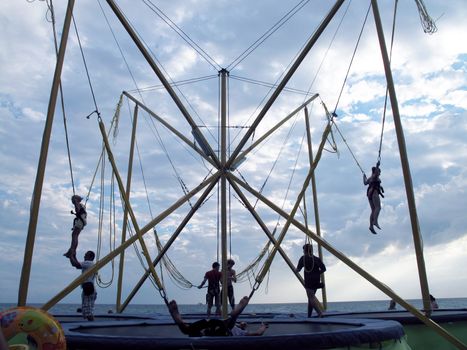  Attraction on a resort on Black sea, Russia                              