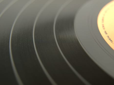 Vinyl record music recording support