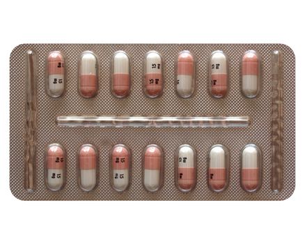 Tablet with medical pharmaceutical pills