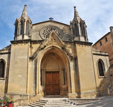 church of Sommiere, little town in Languedoc Roussillon, France