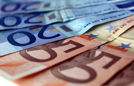 Euro banknotes money european currency