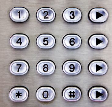 A metal phone pad in stainless steal