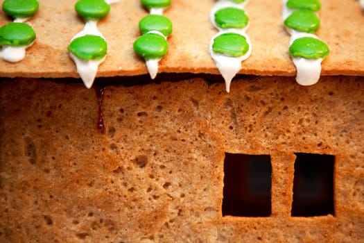 A ginger bread house abstract