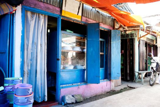 A typical restaurant in an Indonesian market