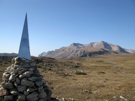 The main Caucasian ridge; rocks; a relief; a landscape; a hill