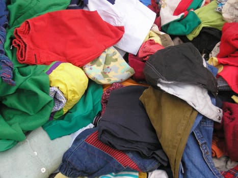 Old used clothes collection for the poor