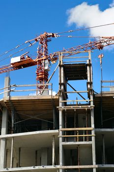 industrial scaffold derrick construction high rise
