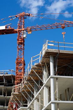 industrial scaffold derrick construction high rise
