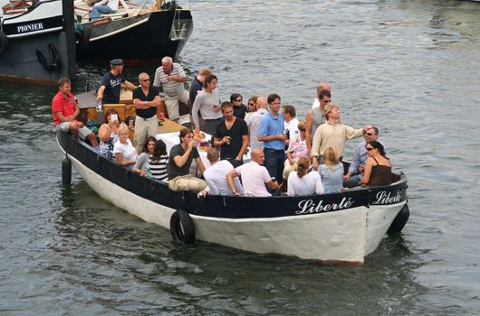 AMSTERDAM, AUGUST 19, 2010: Party boat at Sail 2010 in Amsterdam, Holland on august 19, 2010