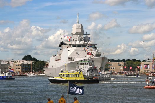 War ship at Sail 2010 in Amsterdam, Holland on august 19, 2010