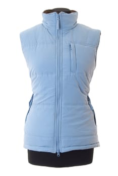 Mannequin torso with female winter jacket. Isolated on white background