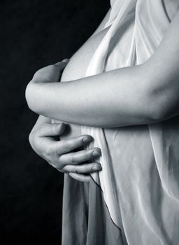 The pregnant woman on the 9 month