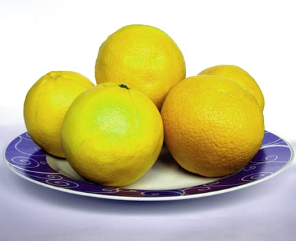 Isolated yellow grapefruit