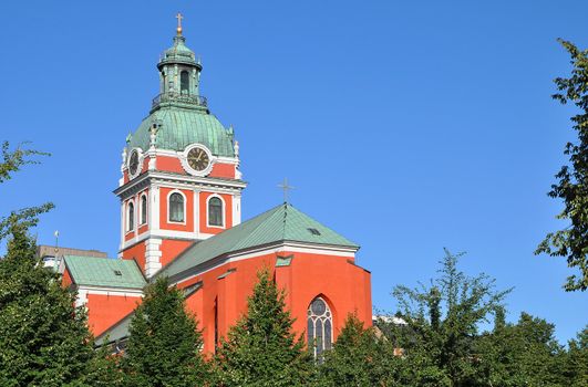 The church Jakobskyrkan (Saint James church) in Stockholm, Sweden.