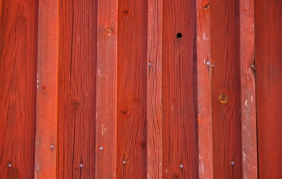 A old red wooden wall
