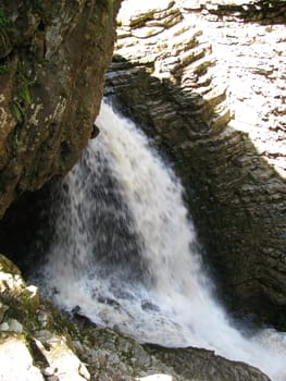 Falls; the river; a stream; water; a moisture; beauty; Caucasus; Russia