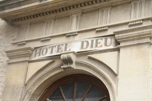 Hotel Dieu in Vaison la Romaine. H�tel-Dieu ("hostel of God") is the old name given to the principal hospital in French towns