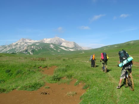 Mountains; rocks; a relief; a landscape; a hill; a panorama; caucasus; top