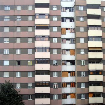 Detail of a modern building facade, useful as a background