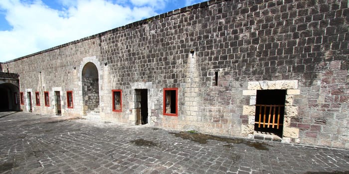 Panoramic view of the Citadel of Brimstone Hill Fortress on Saint Kitts.