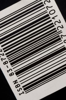 Barcode on the black background