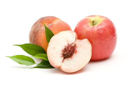 peach and apple